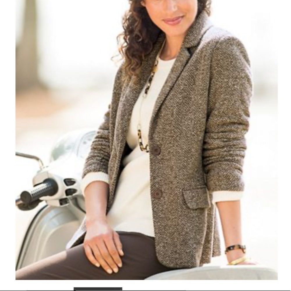 Women's Brown Tweed Blazer